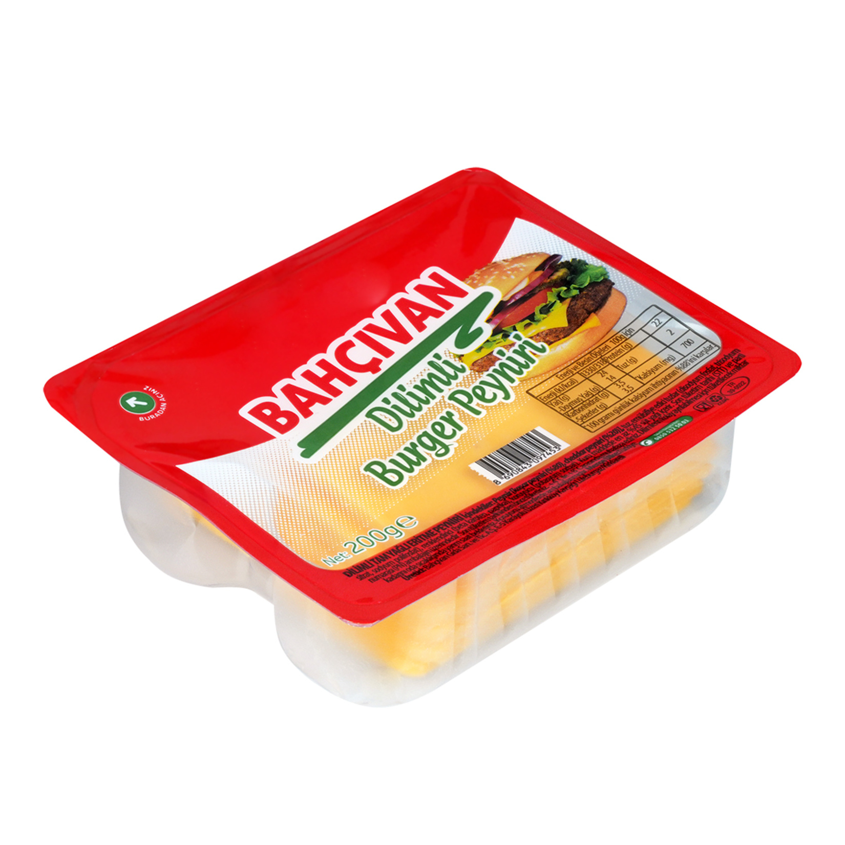 Bahçıvan Burger Peyniri Dilimli 200 G